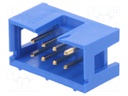 Socket; IDC; male; PIN: 8; straight; THT; gold-plated; 2.54mm