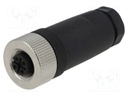 Plug; M12; PIN: 5; female; A code-DeviceNet / CANopen; for cable