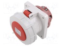 Connector: AC supply; socket; female; 63A; IEC 60309; IP67; 400V