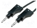 Test lead; 70VDC; 33VAC; 20A; banana plug 4mm,both sides; Len: 1m