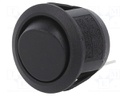 ROCKER; SPST; Pos: 2; OFF-(ON); 10A/250VAC; black; none; 50mΩ
