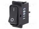 ROCKER; DPST; Pos: 2; OFF-ON; 16A/250VAC; black; IP40; none; 100mΩ