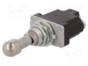 Switch: toggle; Pos: 3; SP3T; (ON)-OFF-(ON); 6A/230VAC; 15A/28VDC