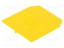 End/partition plate; Application: ZUG-G10; yellow; Width: 1.5mm