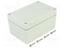 Enclosure: multipurpose; X: 80mm; Y: 120mm; Z: 60mm; ZP; light grey