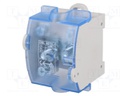 Splice terminal: rail; ways: 1; terminals: 5; grey; screw terminal