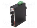 Industrial module: switch Ethernet; unmanaged; 12÷48VDC; RJ45