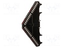 Splice terminal: rail; 1.5mm2; ways: 16; terminals: 64; black; 5A