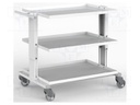 Trolley; ESD; W: 900mm; D: 625mm; steel; light grey; 10kΩ÷100MΩ