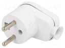 Connector: AC supply; plug; Layout: 2P+PE; white; 230VAC; 16A; PIN: 3