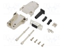 D-Sub; PIN: 9; female; shielded,with strain relief; straight