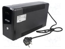 Power supply: UPS; 100x280x140mm; 510W; 850VA; 5kg; Schuko x2; 8Ah