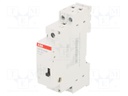 Relay: installation; monostable; NC + NO; Ucoil: 230VAC; DIN; 16A