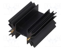 Heatsink: extruded; TO220; black; L: 50.8mm; 5.3K/W; anodized