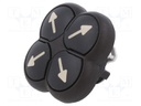 Switch: 4-position; Stabl.pos: 1; 22mm; black; Illumin: none; IP66