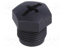 Protection cover; for female M12 connectors; plastic