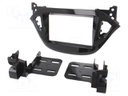 Radio mounting frame; Opel; 2 DIN; black gloss