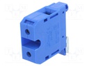 Splice terminal: rail; 4÷35mm2; ways: 1; terminals: 2; blue; TS35