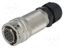 Connector: circular; PT; plug; female; PIN: 10; with cable gland