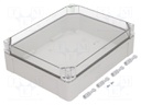 Enclosure: multipurpose; X: 270mm; Y: 340mm; Z: 106mm; INDUSTRIAL