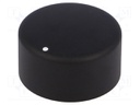 Knob; with pointer; aluminium,thermoplastic; Shaft d: 6mm; black