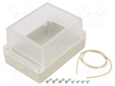 Enclosure: multipurpose; X: 85mm; Y: 125mm; Z: 70mm; Ritec; ABS; IP65
