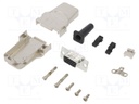 D-Sub HD; PIN: 15; female; shielded,with strain relief; soldering