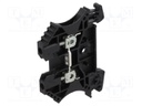 Splice terminal: rail; 2.5mm2; ways: 1; terminals: 2; black; TS35