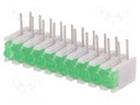 LED; in housing; green; No.of diodes: 10; 20mA; 38°; 2.1V; 25mcd