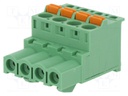 Pluggable terminal block; 5mm; ways: 4; angled 90°; plug; female