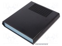 Enclosure: with panel; vented,PCB is fastened in guides; AUS