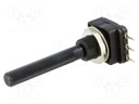 Potentiometer: shaft; single turn; 50kΩ; 100mW; THT; 6mm; plastic