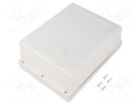 Enclosure: multipurpose; X: 144mm; Y: 198mm; Z: 73mm; ABS; grey; IP67