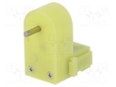 Motor: DC; angular,with plastic gearbox; 4.5VDC; 800mA; 80rpm