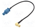 Cable; 200mm; Fakra male,SMB female; angled,straight