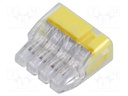 Quick splice; spring clamp; 0.75÷4mm2; 600V; 32A; for cable