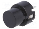 Switch: keypad; Pos: 2; SPST-NO; 0.01A/35VDC; black; Mounting: THT