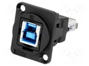 Coupler; USB A socket,USB B socket; FT; USB 3.0; plastic; 19x24mm