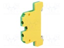 Splice terminal: rail; 2.5mm2; ways: 1; terminals: 2; yellow-green