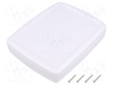 Enclosure: multipurpose; X: 144mm; Y: 184mm; Z: 38mm; ABS; white; IP67