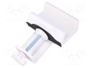Cable organizer; Colour: white; Mat: ABS,silicone,steel