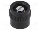 Knob; Øshaft: 6mm; Ø16.3x15mm; black; Shaft: smooth