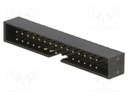 Socket; IDC; male; PIN: 30; straight; THT; gold-plated; 2mm