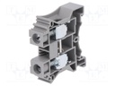 Splice terminal: rail; 1.5÷25mm2; ways: 1; terminals: 2; grey; TS35