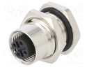 Socket; M12; PIN: 4; female; A code-DeviceNet / CANopen; THT; IPX7