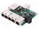 Industrial module: switch Ethernet; unmanaged; 5÷30VDC; RJ45