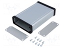 Enclosure: with panel; 1455; X: 78mm; Y: 120mm; Z: 27mm; aluminium