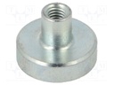 Magnet: permanent; samarium, cobalt; 60N; Ø: 16mm; H: 11.5mm; steel