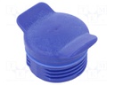 Protection cover; Han F+B; internal thread; polypropylene; blue