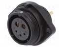 Socket; female; SP21; PIN: 5(2+3); IP68; soldering; 500V; Inom 1: 30A